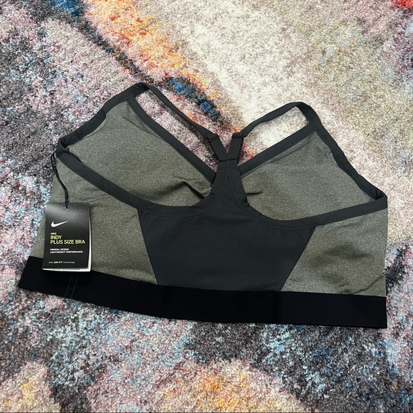 NWT Nike Grey Black Indy Sports Bra Plus Size 3X - Picture 5 of 7